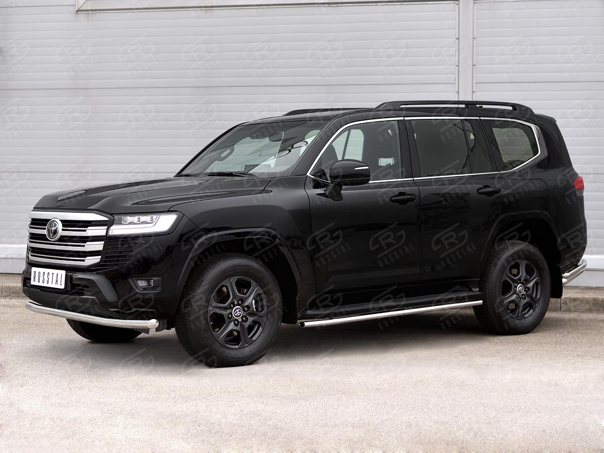 TOYOTA LAND CRUISER 300 2021 - Защита переднего бампера d57 секции TLCZ-003785