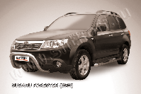 Кенгурятник d76 низкий рама Subaru Forester (2007-2013) Black Edition, Slitkoff, арт. SF002BE