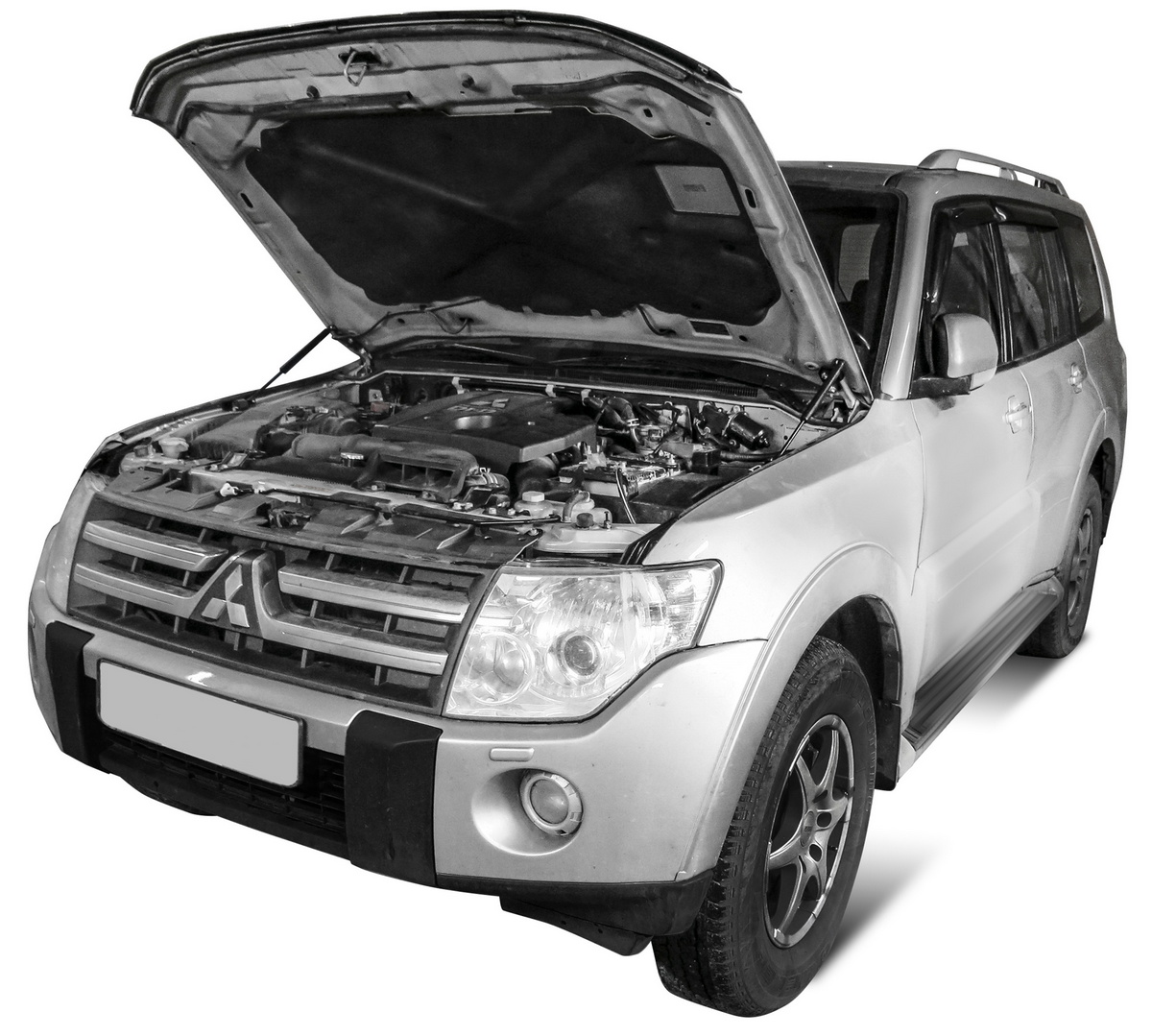 Амортизаторы капота АвтоУПОР (2 шт.)  Mitsubishi Pajero IV (2006-2011; 2011-2014; 2014-), Rival, арт. UMIPAJ012