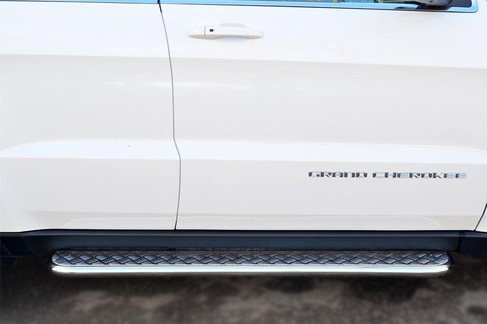 Пороги труба d42 с листом для Jeep Grand Cherokee 2013, Slitkoff JGCL-001532