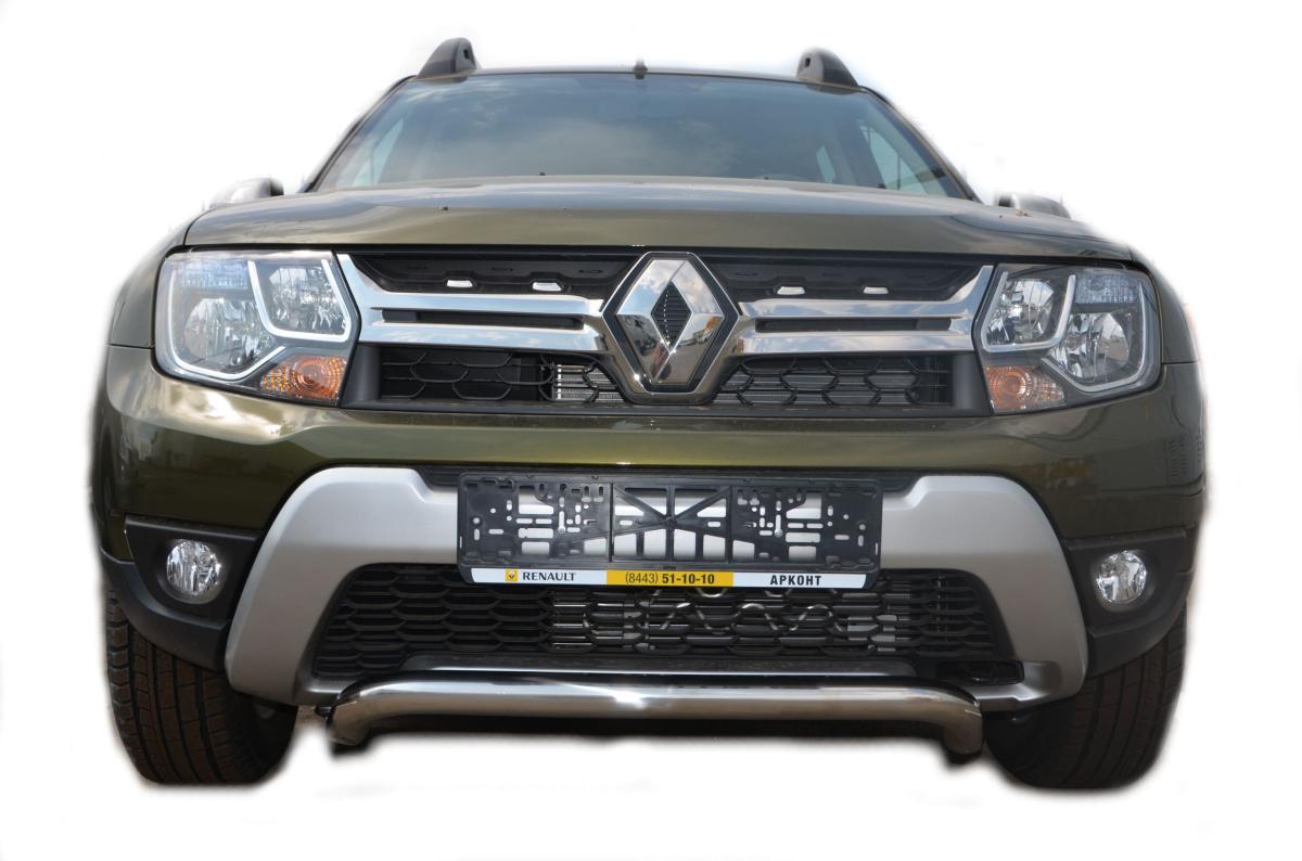 Защита переднего бампера шпонка для автомобиля RENAULT Duster 2017 арт. RD.17.80-1