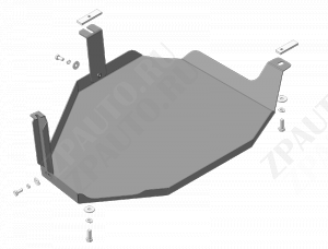 Защита стальная Мотодор (Топливный бак), 2 мм, Сталь для Hyundai Santa Fé IV 2018- арт. 00942