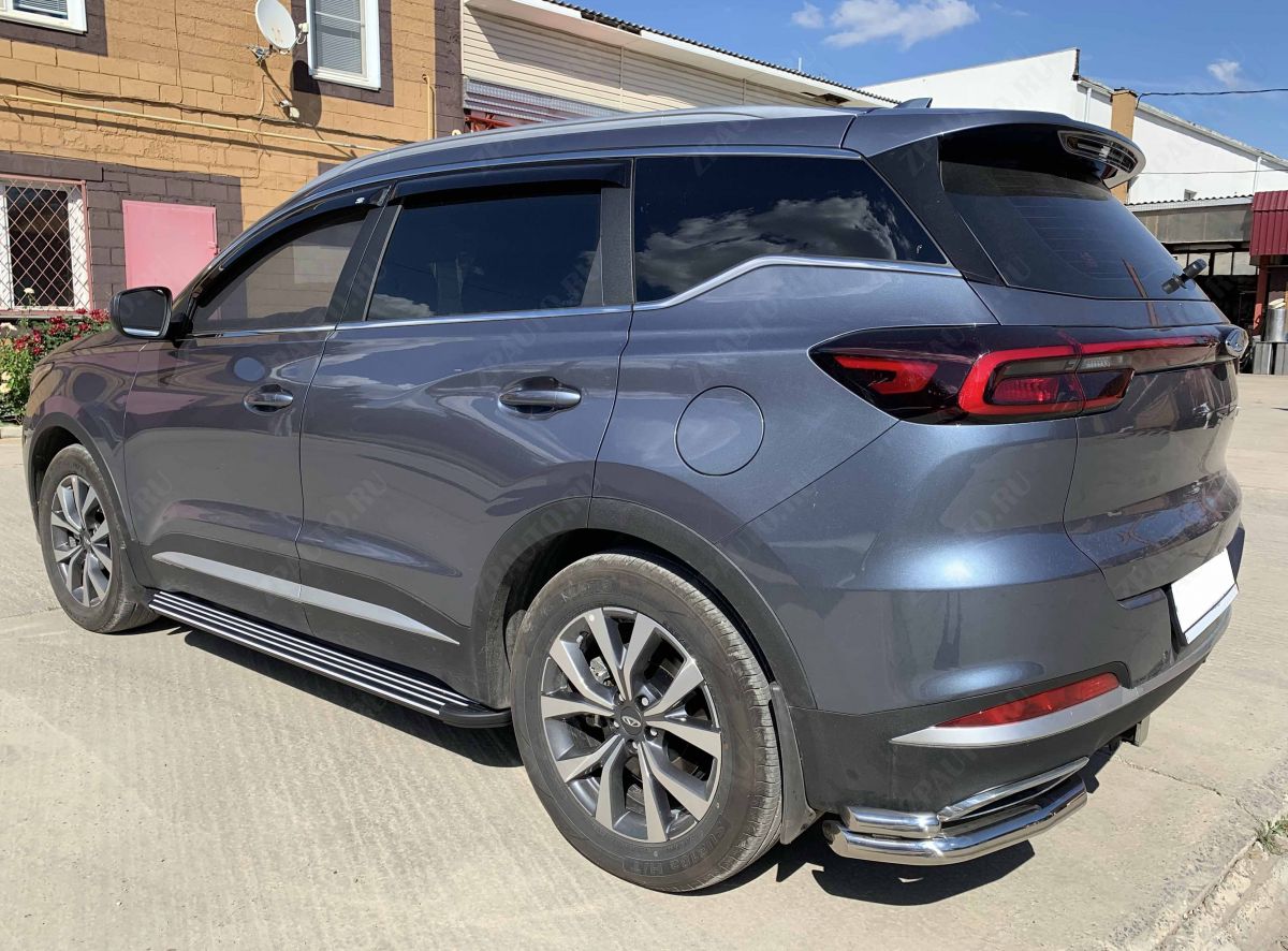 Защита заднего бампера угловая двойная для автомобиля XCITE X-Cross 7 2024 арт. XCX-CR.7.24.20