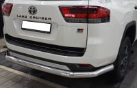 Защита заднего бампера угловая большая двойная для автомобиля Toyota Land Cruiser 300 GR Sport 2021 арт. TLCGRS300.21.22