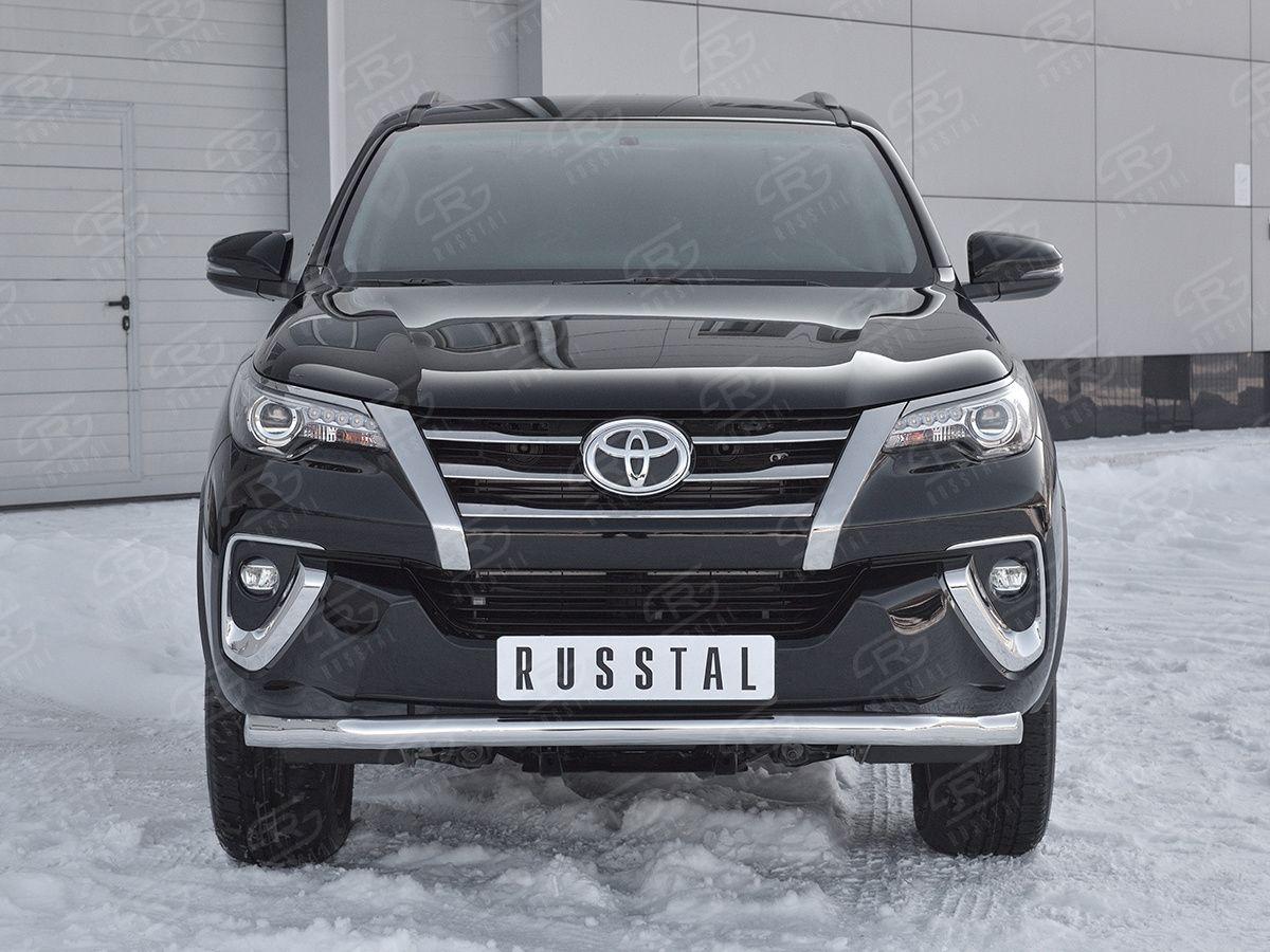 Защита переднего бампера d57 на Toyota Fortuner 2017, Slitkoff TFZ-002880