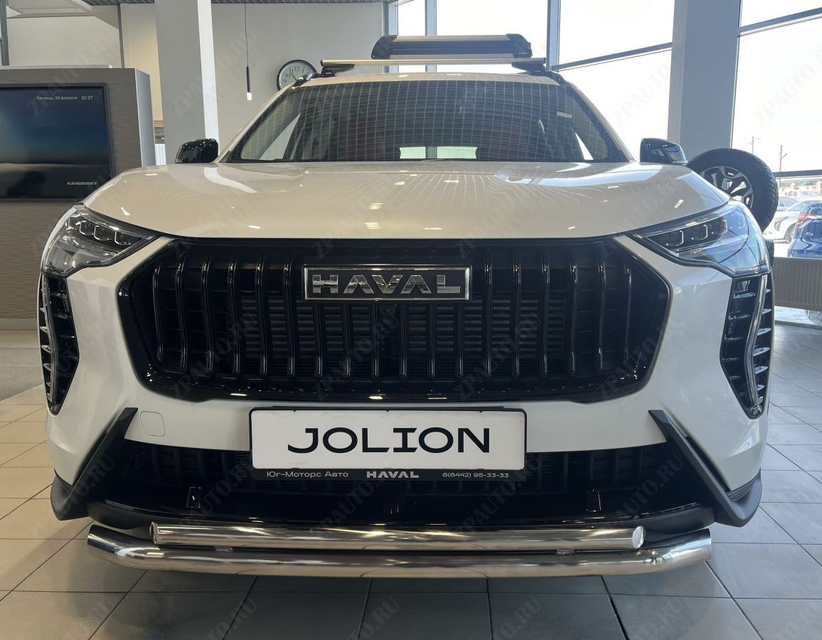 Защита переднего бампера двойная  для автомобиля Haval Jolion 2024 арт. HVJ.24.03