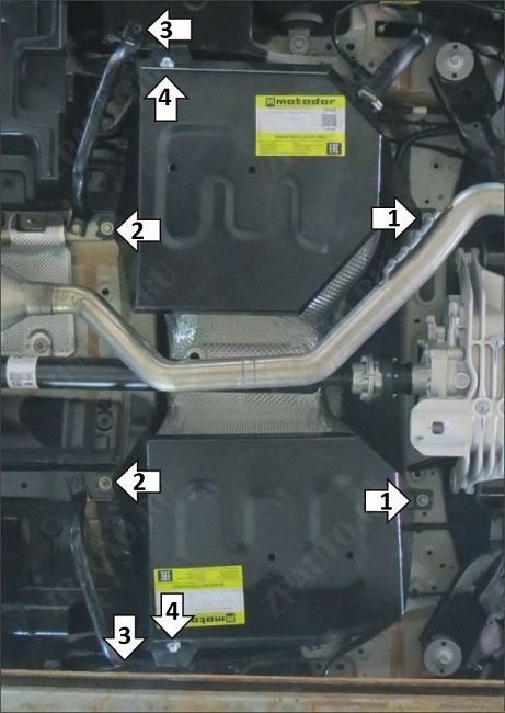 Защита стальная Мотодор (Топливный бак), 2 мм, сталь для Haval Dargo 2022- арт. 73103