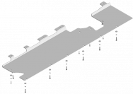 Защита алюминиевая Мотодор (Силовые провода, Топливные Трубки), 4 мм,  Li L9  2024- арт. 349912