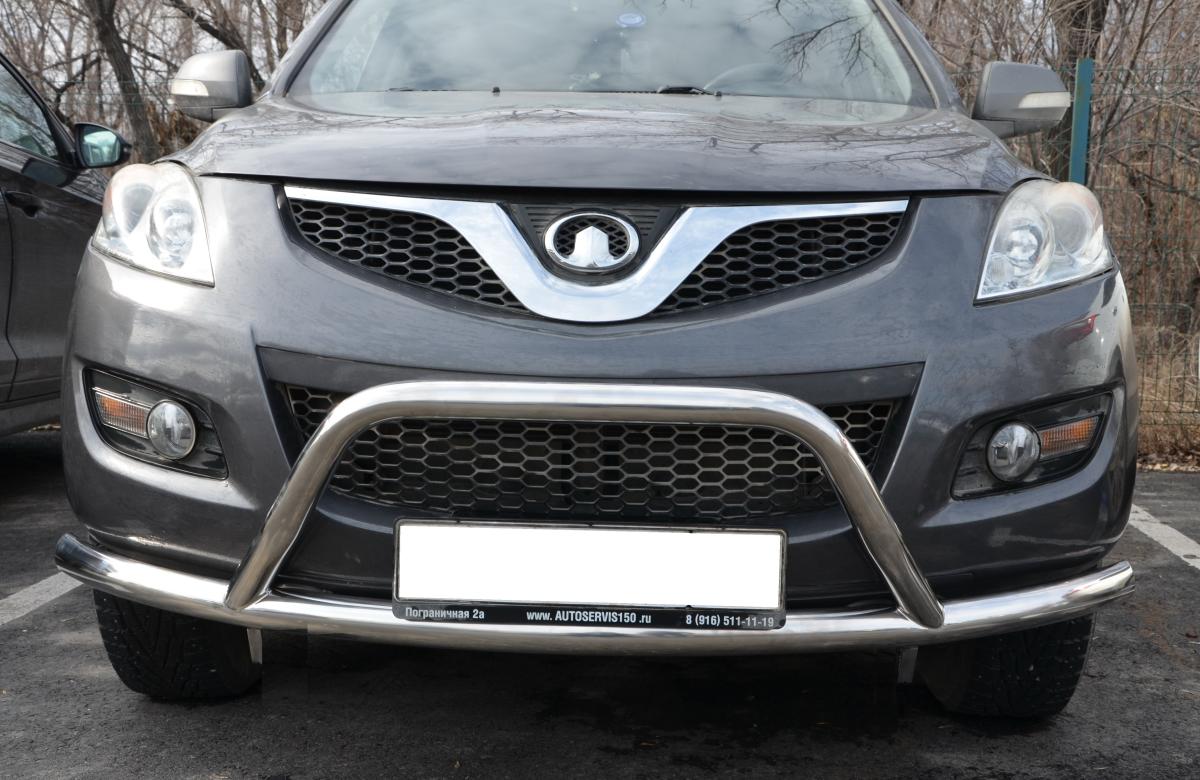 Защита переднего бампера радиус+низкая скоб для автомобиля HAVAL H5 2020 арт. GWH5.20.78