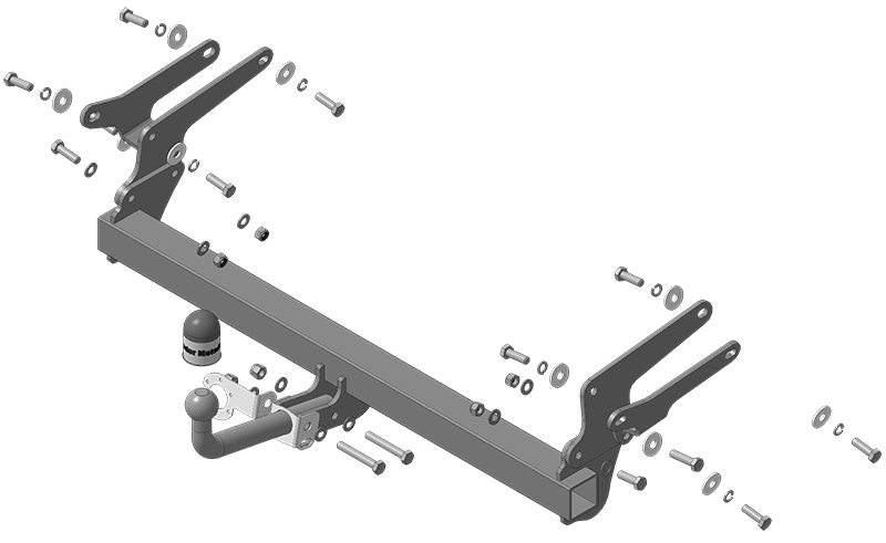 Фаркоп для Toyota RAV 4, тип шара A, Motodor арт. 92518-A