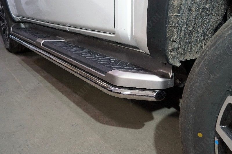 Защита порогов 42,4 мм Changan Hunter Plus 2.0 4WD 2023 арт. CHANHUNPL23-23