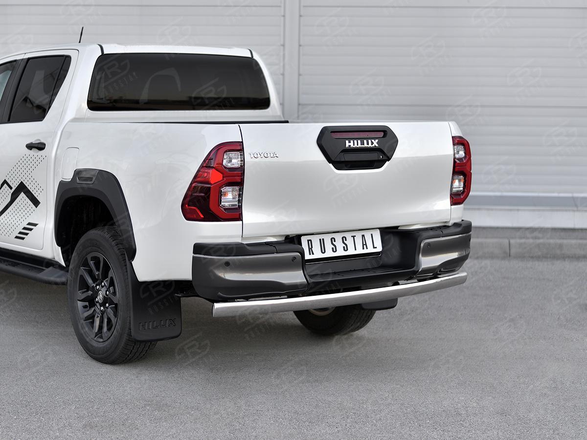 TOYOTA HILUX BLACK ONYX 2020- Защита заднего бампера d75х42 дуга THBOZ-003517