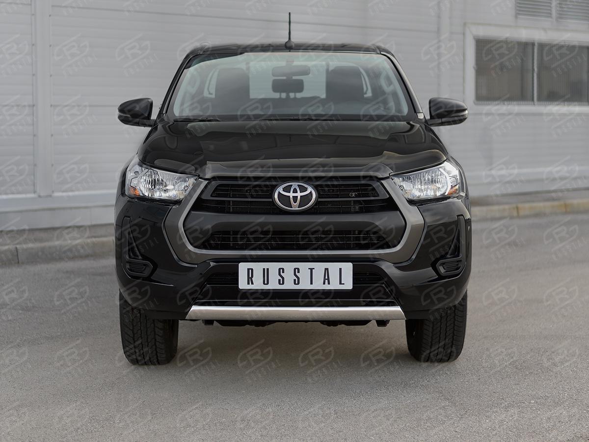 TOYOTA HILUX 2020- Защита переднего бампера d75х42 дуга THZ-003491