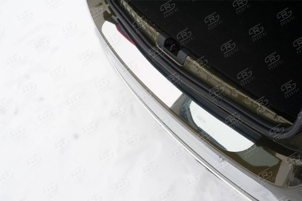 RENAULT Duster 2015 Накладка на задний бампер (лист нерж зеркальный) RDN-002189