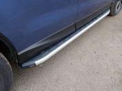 Пороги алюминиевые с пластиковой накладкой 1720 мм для автомобиля Subaru Forester (SJ) 2016-2017, TCC Тюнинг SUBFOR16-06AL
