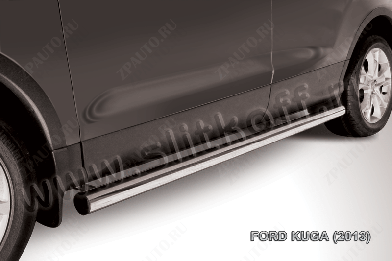 Защита порогов d76 труба Ford Kuga (2012-2016) , Slitkoff, арт. FKG13-006