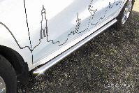 Защита штатных порогов d57 труба Lada Xray (2015-2023) , Slitkoff, арт. LadXR008