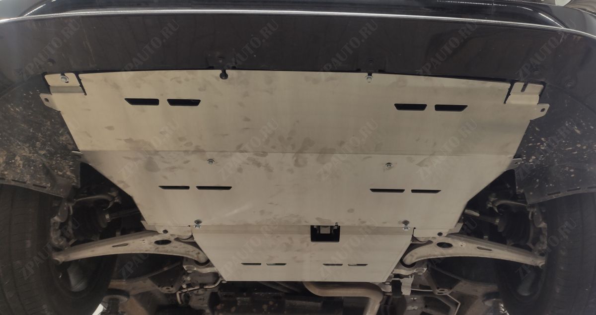 56.02ABC ЗАЩИТА КАРТЕРА ДВИГАТЕЛЯ И КПП HONGQI HQ9 (2022-) ИЗ 2-Х ЧАСТЕЙ (АЛЮМИНИЙ 4 ММ)