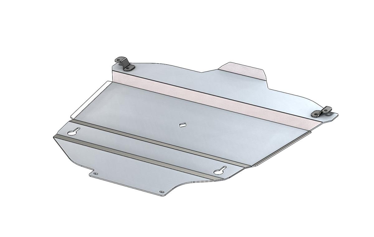 24.36ABC ЗАЩИТА КАРТЕРА И КПП TOYOTA RAV 4 (XA50) (V-ВСЕ, 2019-) (АЛЮМИНИЙ 4ММ)