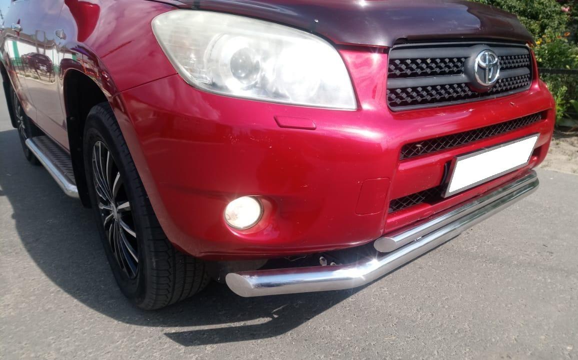 Защита переднего бампера  двойная для автомобиля TOYOTA RAV4 2006 – 2009, Россия TRAV.06.03
