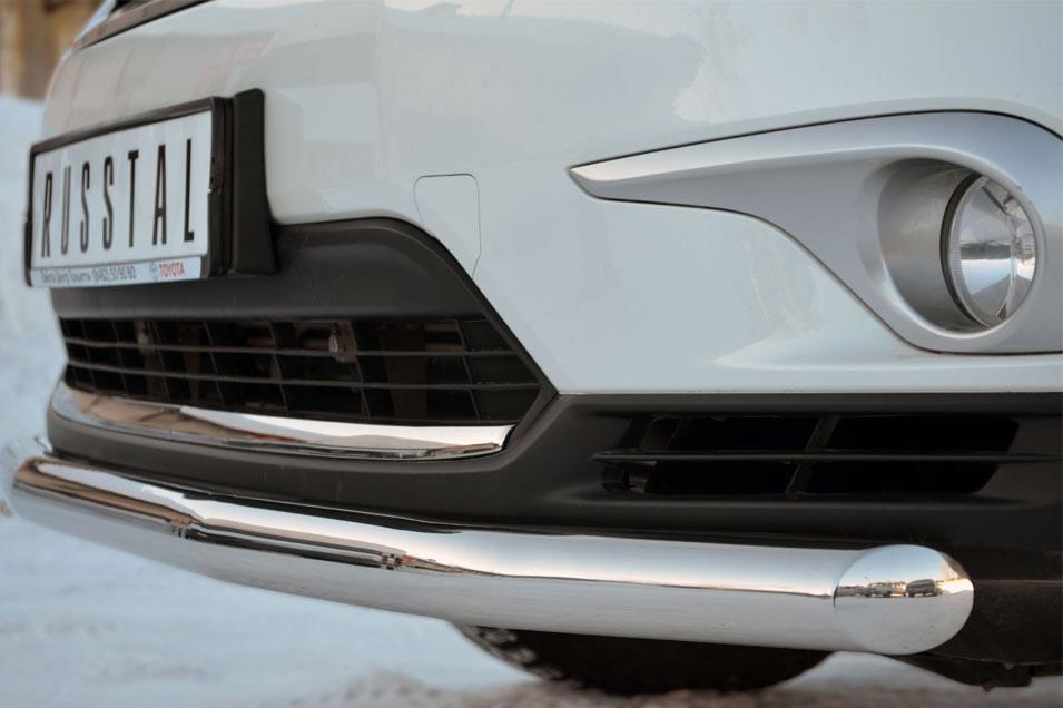 Защита переднего бампера d57 для Toyota Highlander 2010, Slitkoff THZ-001253