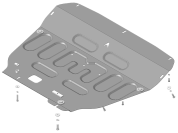 Защита АвтоСтандарт (Двигатель, Коробка переключения передач), 1,5 мм, сталь для Chery Tiggo 8 Pro Max  2022- арт. 59007