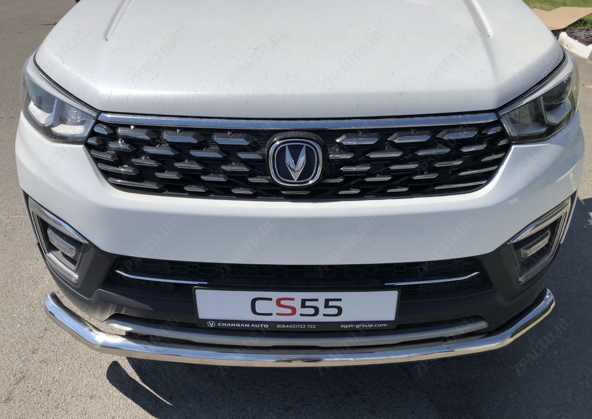 Защита переднего бампера для автомобиля  CHANGAN CS55 2018- арт. CGCS55.18.01