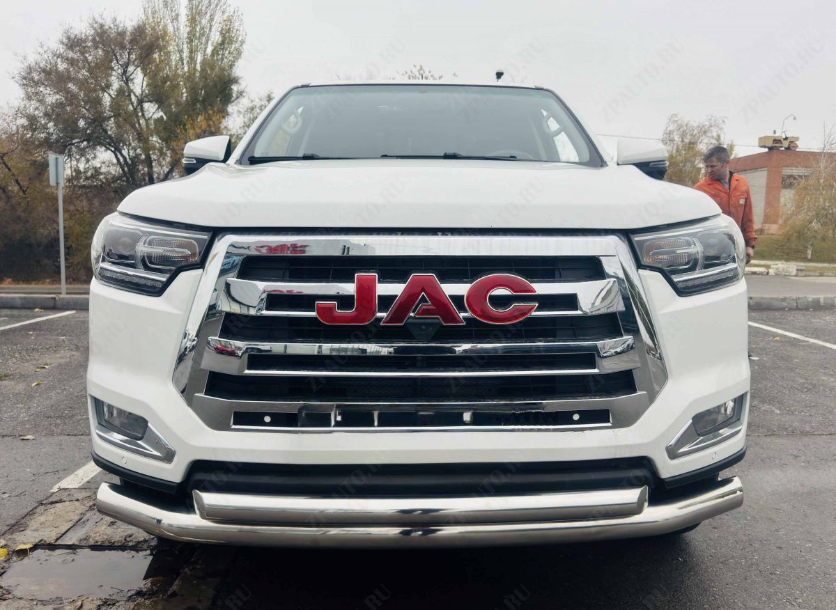 Защита переднего бампера двойная для автомобиля JAC  T8 Pro 2020 арт. JAC.T8P.20.03-1