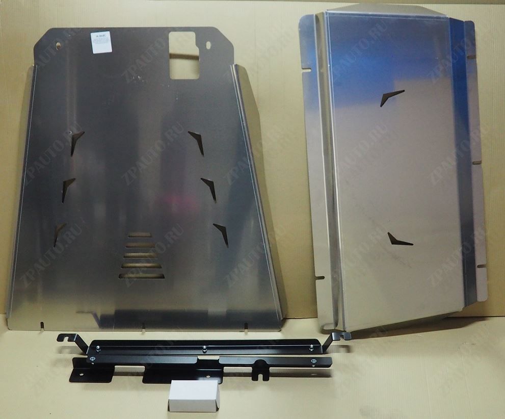 04.38ABC ЗАЩИТА КАРТЕРА  КПП И РК CADILLAC ESCALADE V-6.2 (2020-)/CHEVROLET TAHOE V-5,3 (2020-) ИЗ 2-Х ЧАСТЕЙ (АЛЮМИНИЙ 4 ММ)