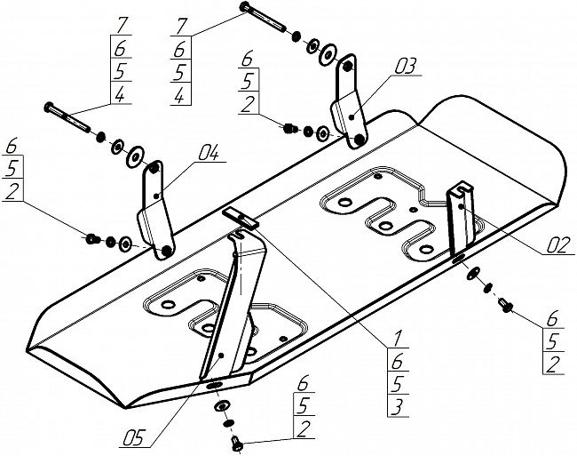 Защита стальная Мотодор (Топливный бак), 2 мм,  Sollers ST9  2025- арт. 78321