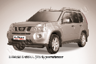 Защита переднего бампера d76 черная Nissan X-Trail (2011-2015) , Slitkoff, арт. NXT11-002B