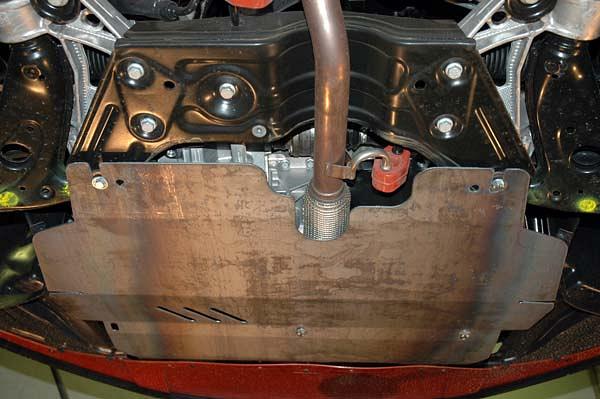 Защита картера и КПП для SKODA Fabia с балкой 2003 - 2007, V-1.2, Sheriff, сталь 2,0 мм, арт. 21.0617