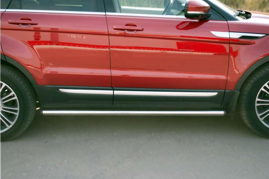 Пороги труба d57 вариант 2 для Land Rover Evoque Prestige Pure, Slitkoff REPT-0008042