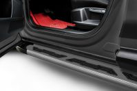 Пороги алюминиевые "Alfa Grafit" 1700 графитовые Honda CR-V (2016-2020) , Slitkoff, арт. AL-HCRV17020