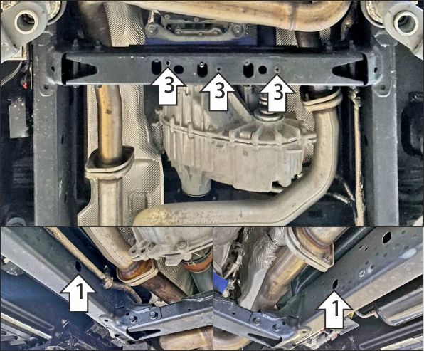 Защита алюминиевая Мотодор (Раздаточная коробка), 5 мм,  Dodge Ram 1500 RHO  2024- арт. 32921