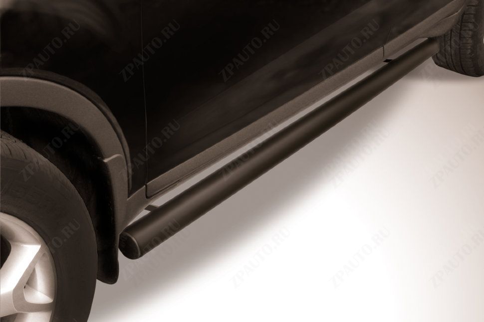 Защита порогов d76 труба черная Ford Kuga (2008-2013) , Slitkoff, арт. FKG008B