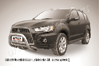 Кенгурятник d76 низкий Mitsubishi Outlander XL (2009-2013) Black Edition, Slitkoff, арт. MXL10-001BE