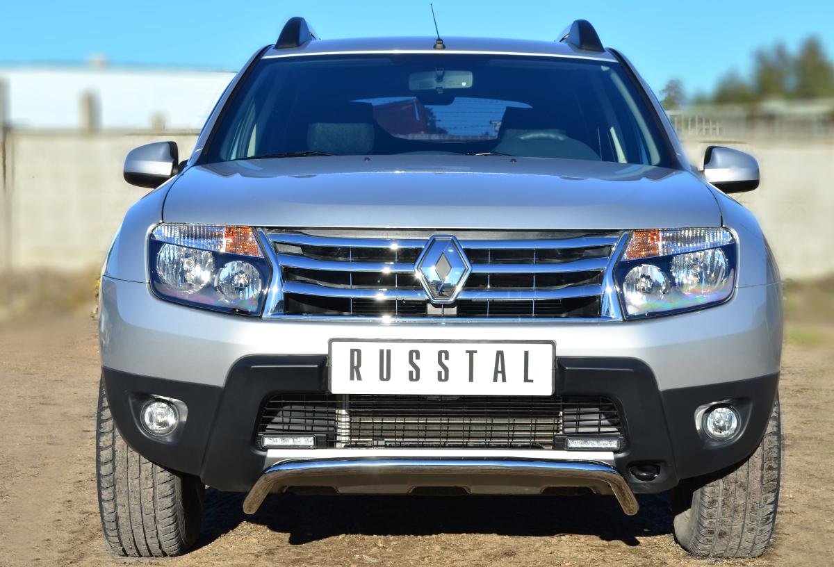 Защита переднего бампера d42 волна для Renault Duster 4x4, Slitkoff RD4Z-001540
