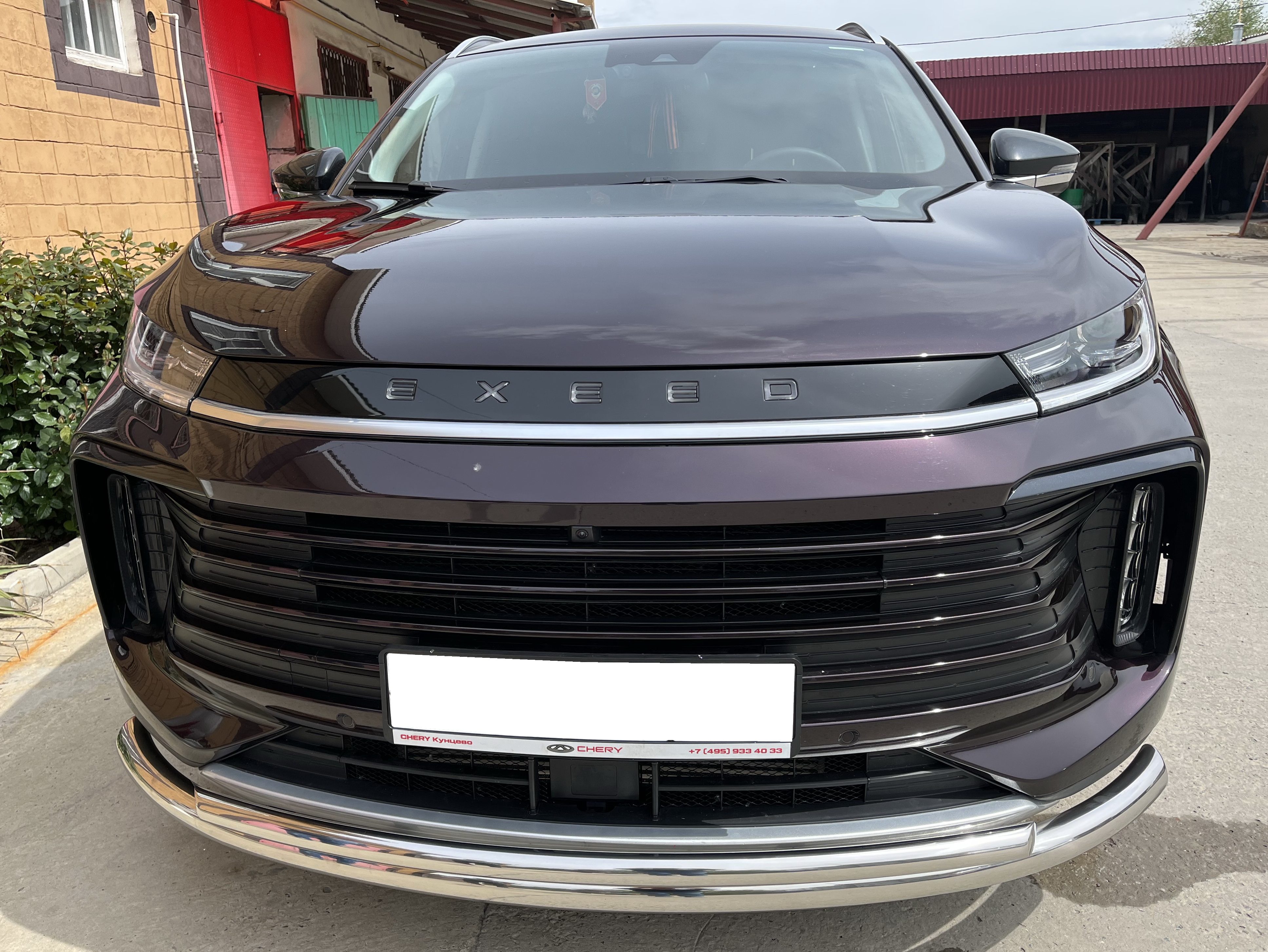 Защита переднего бампера двойная для автомобиля CHERY CheryExeed TXL 2021 арт. CHETXL.21.03