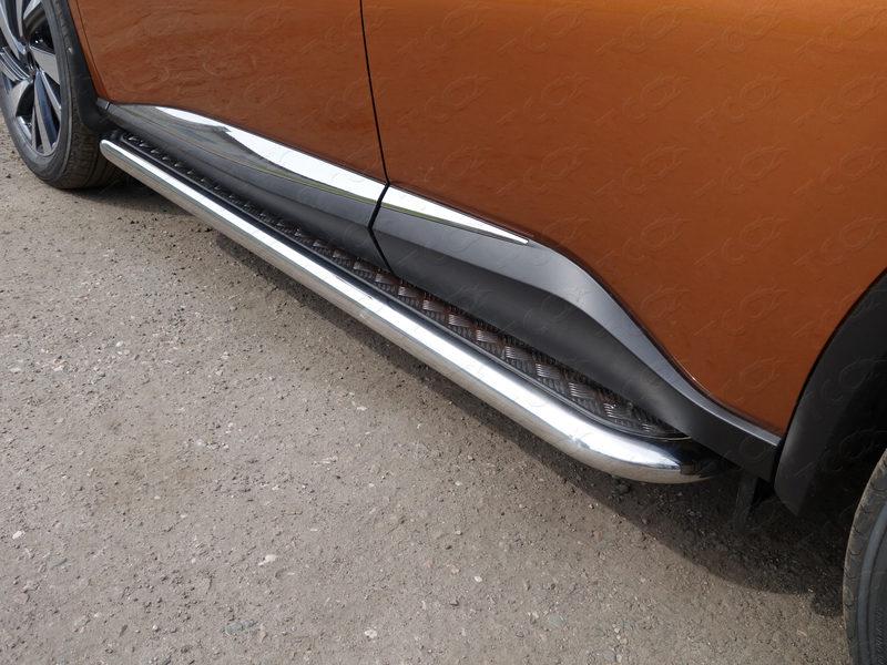 Пороги с площадкой 60,3 мм для автомобиля Nissan Murano 2016-, TCC Тюнинг NISMUR16-15