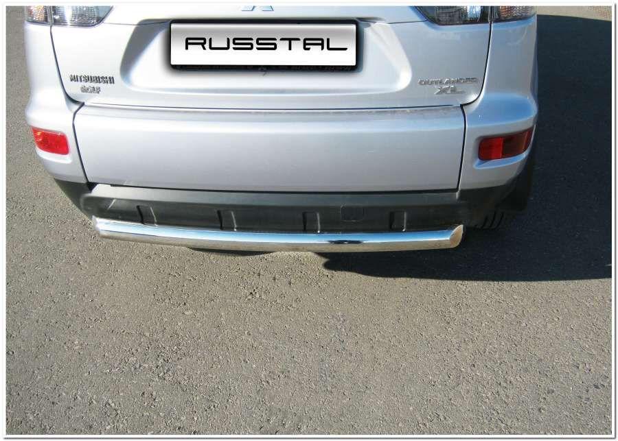 Защита заднего бампера d76 для Mitsubishi Outlander XL 2010, Slitkoff MNZ-000114