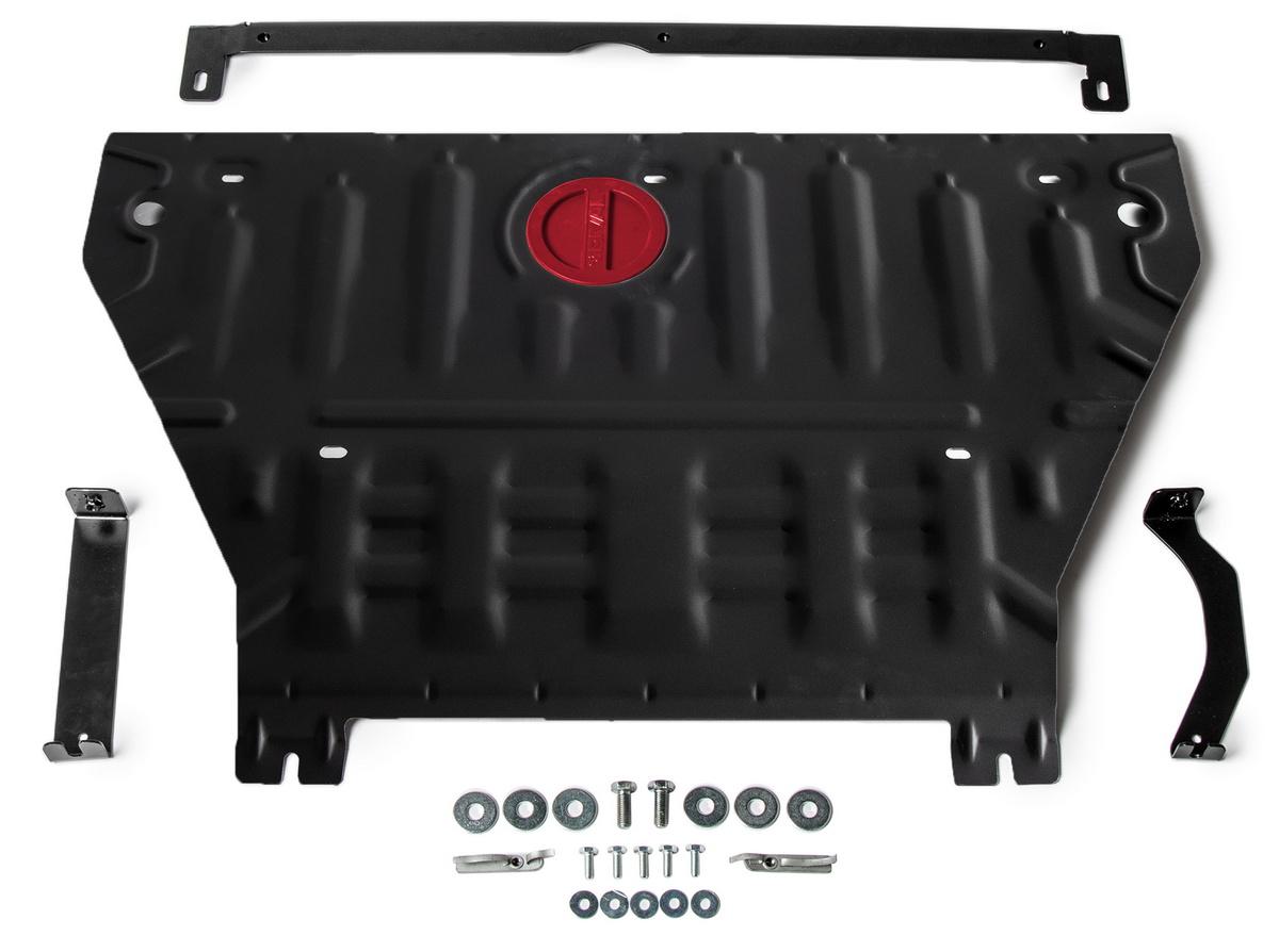 Защита картера и КПП АвтоБроня для Mazda Premacy CR (V - все) 2005-2010, штампованная, сталь 1.5 мм, с крепежом, 111.03828.1