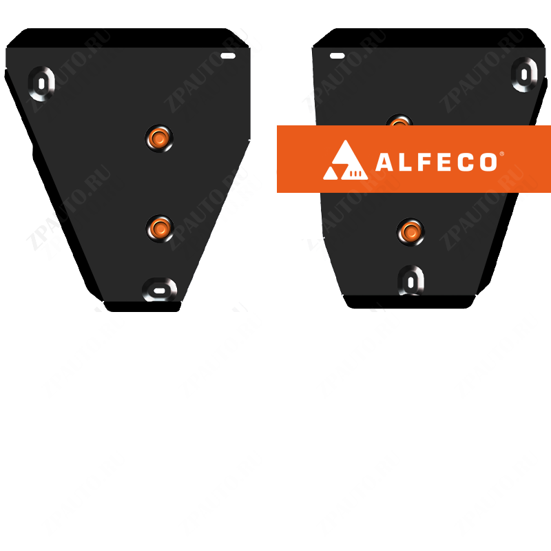 Защита  топливных баков (2 части) Volkswagen Tiguan (Mk2) 2017- V-all 4WD , ALFeco, сталь 2мм, арт. ALF2645st