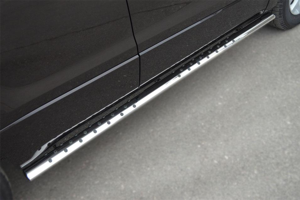 Защита порогов d75x42 с проступью для Suzuki Grand Vitara 5d 2012, Slitkoff SVO-001096