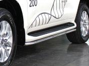 Пороги (обвод штатного порога) d-43 для автомобиля Toyota Land Cruiser 200 EXECUTIVE LOUNGE 2018-наст.вр., Технотек, арт. LCN18_7.1EXL