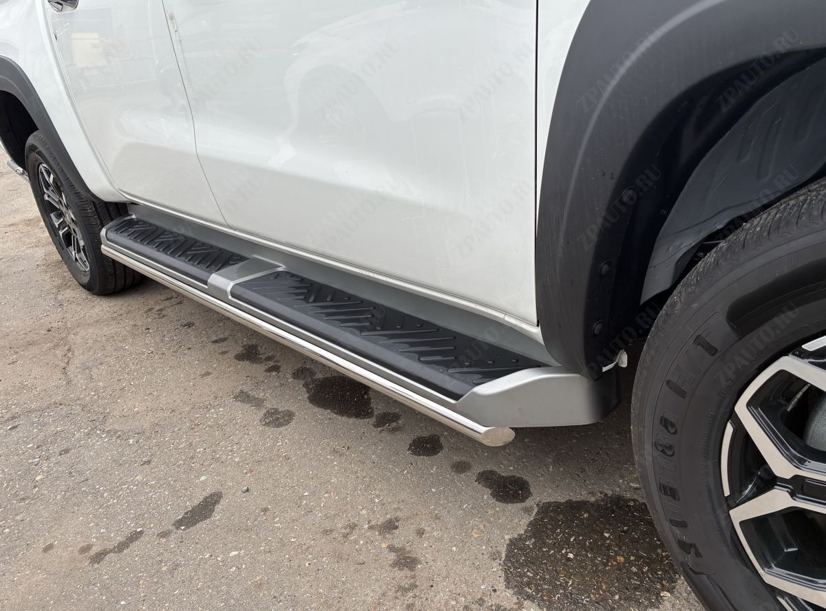 Защита штатного порога труба для автомобиля CHANGAN Hunter Plus 2022 арт. CGHTP.22.32