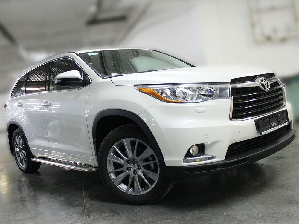 Пороги с листом d-60 для Toyota Highlander 2013, Технотек HYG_2014_2.2 HYG2014_2.2