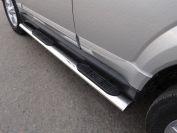 Пороги овальные с накладкой 120х60 мм для автомобиля Great Wall H3 NEW 2014-, TCC Тюнинг GRWALH314-09