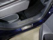 Вставки задние на пластиковые пороги (лист шлифованный) 2шт для автомобиля Volkswagen Tiguan 2017-, TCC Тюнинг VWTIGOFR17-55
