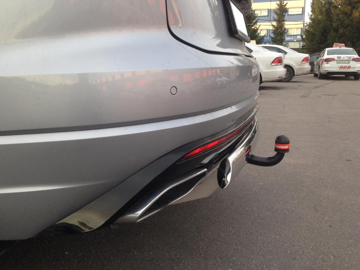 Защита заднего бампера d75х42 дуга VWTZ-003067 для автомобиля VOLKSWAGEN TOUAREG 2018-, Slitkoff